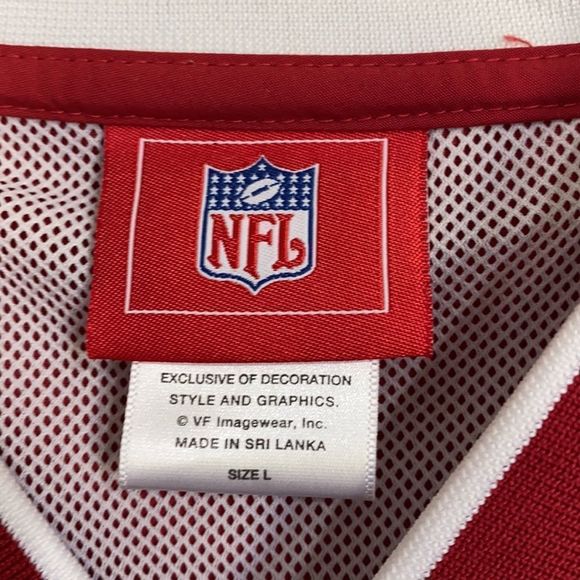 NFL Cardinals Pullover Windbreaker Jacket V Neck Size Large - Picture 6 of 8